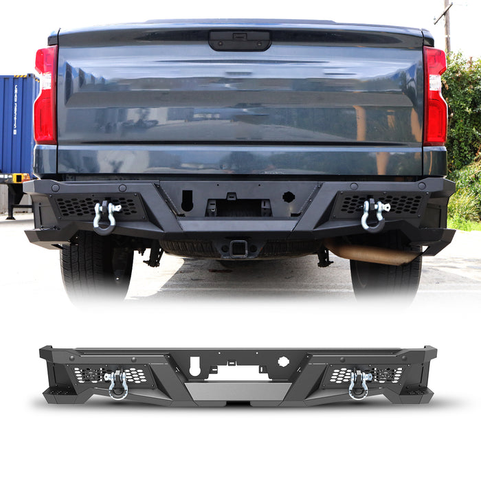 WOLFSTORM Modified Rear Bumper for 2019-2025 Chevrolet Silverado 1500 and GMC Sierra 1500