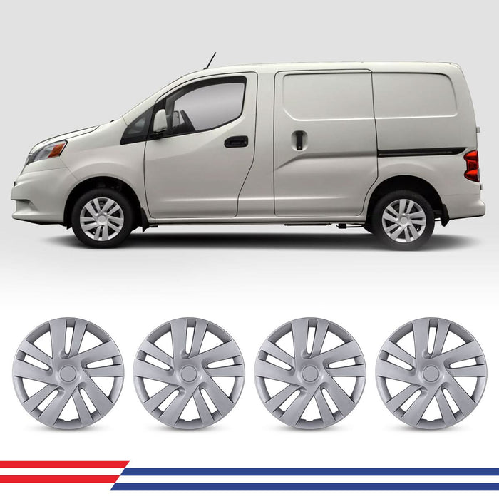 WOLFSTORM 4-Pack 16 Inch Wheel Rim Cover Hubcaps for 2013-2021 NISSAN NISSAN NV200