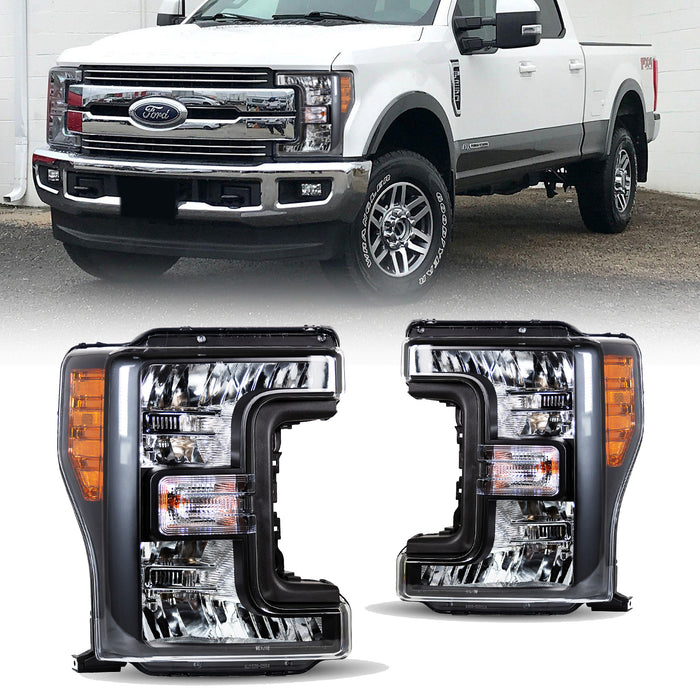 WOLFSTORM Headlights for 2017-2019 Ford F-250 F-350 F-450 Super Duty