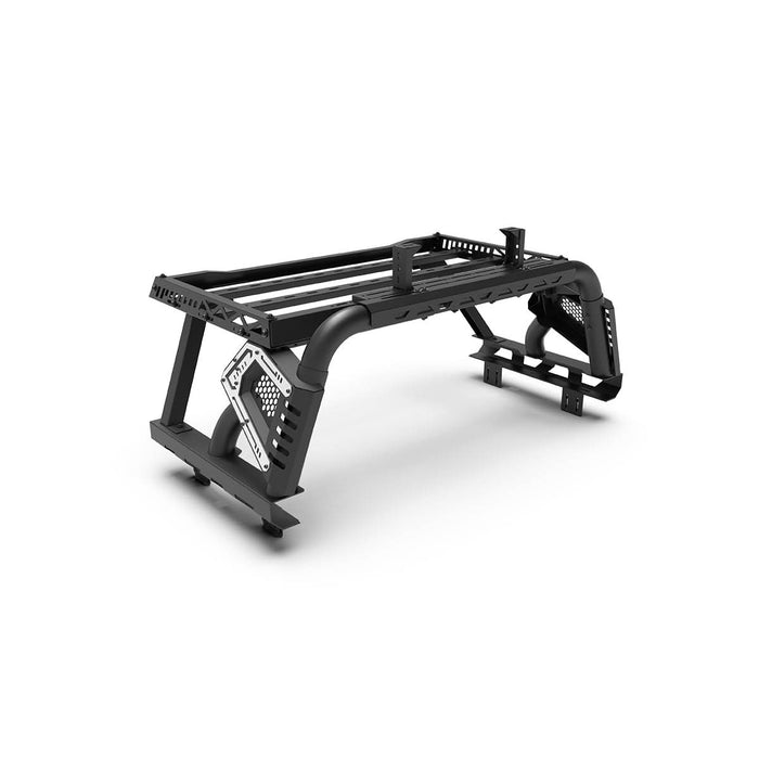 Wolfstorm Universal Adjustable Bed Rack Roll Bar for Pickup Trucks - Compatible with Mid-Size& Full-Size Models, Q235A Carbon Steel, Powder-Coated Black Finish, Multiple Mounting Options Available