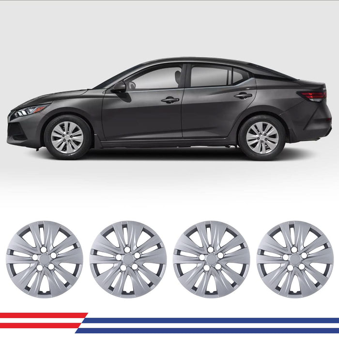 WOLFSTORM 4-Pack 16 Inch Wheel Rim Cover Hubcaps for 2020-2023 NISSAN SENTRA