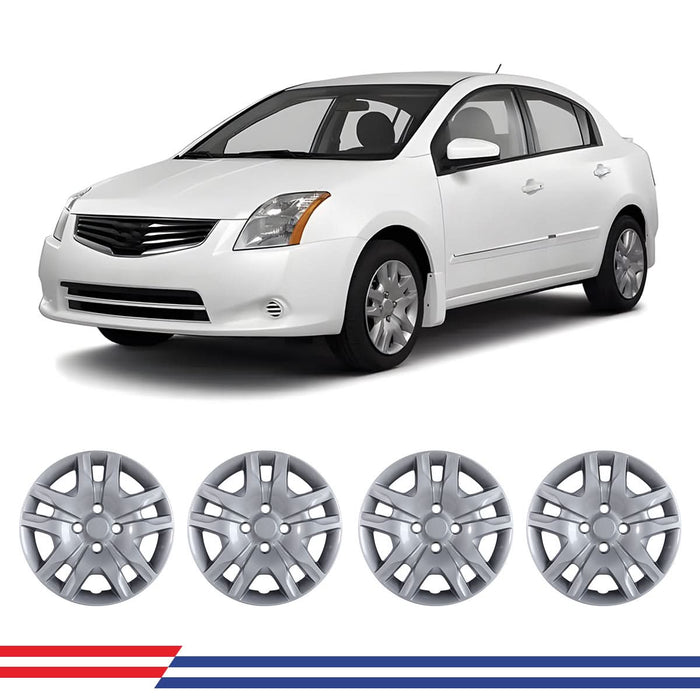 WOLFSTORM 4-Pack 16 Inch Wheel Rim Cover Hubcaps for 2007-2012 NISSAN SENTRA