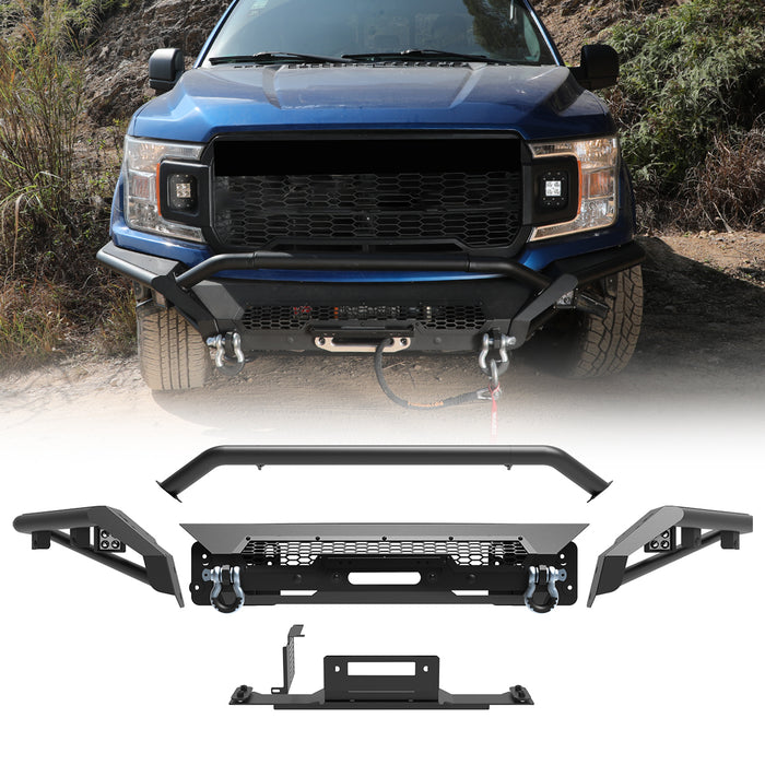 WOLFSTORM Front Bumper For Ford 2018 2019 2020 F-150 Pickup Trucks (Excluding Raptor)