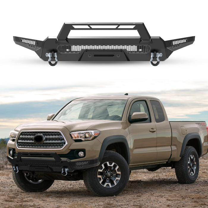 Parachoques delantero WOLFSTORM compatible con Toyota Tacoma 2016-2023.