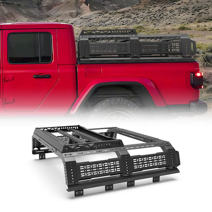 WOLFSTORM Roll Bar Universal Fit for Mid-size Pickup Trucks,Modular,Adjustable Overland Bed Rack,Roll bar