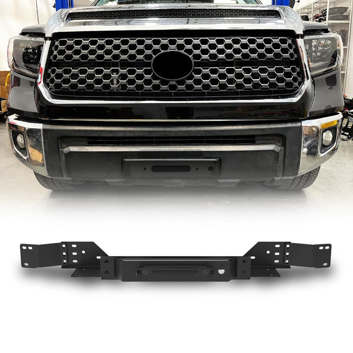 WOLFSTORM Front Bumper Winch Cradle Mount Plate Bracket Kit for 2014-2021 Toyota Tundra