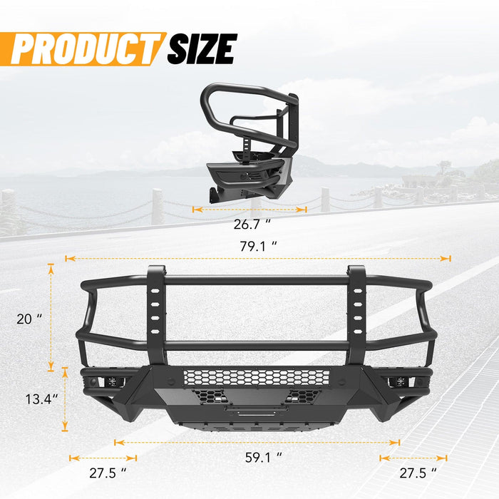 WOLFSTORM Modular Front Bumper for 2019-2024 Ram 1500 Model