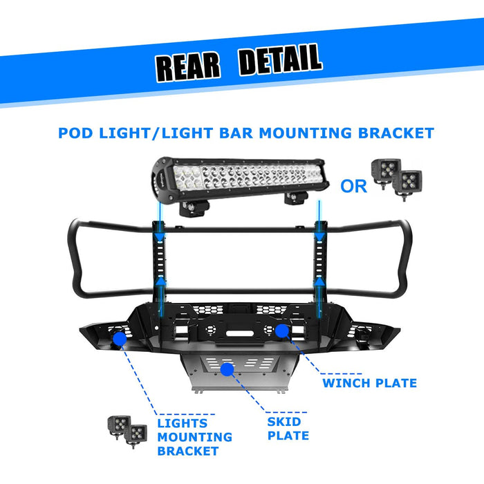 WOLFSTORM Front Bumper for 2022-2023 chevrolet silverado 1500