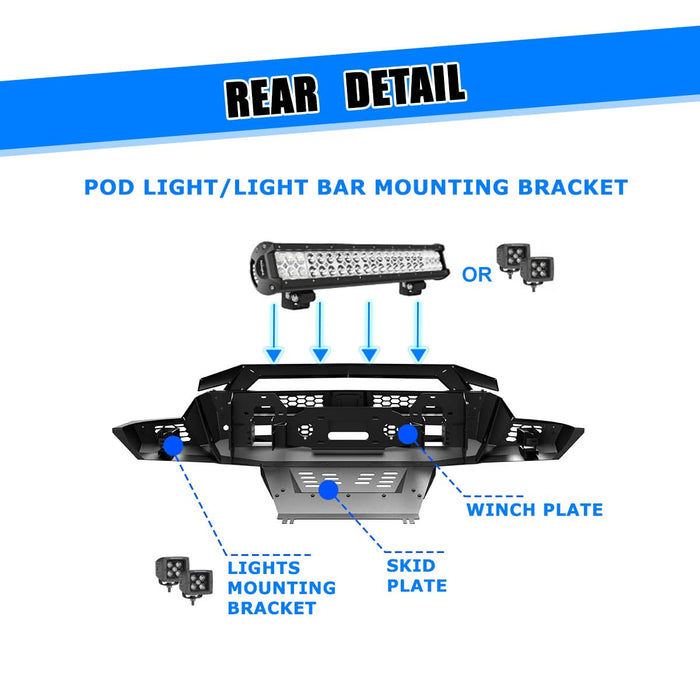 WOLFSTORM Front Bumper for 2022-2023 chevrolet silverado 1500