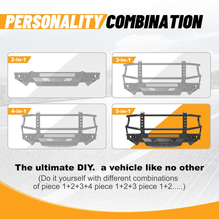 WOLFSTORM Modular Front Bumper for 2019-2024 Ram 1500 Model