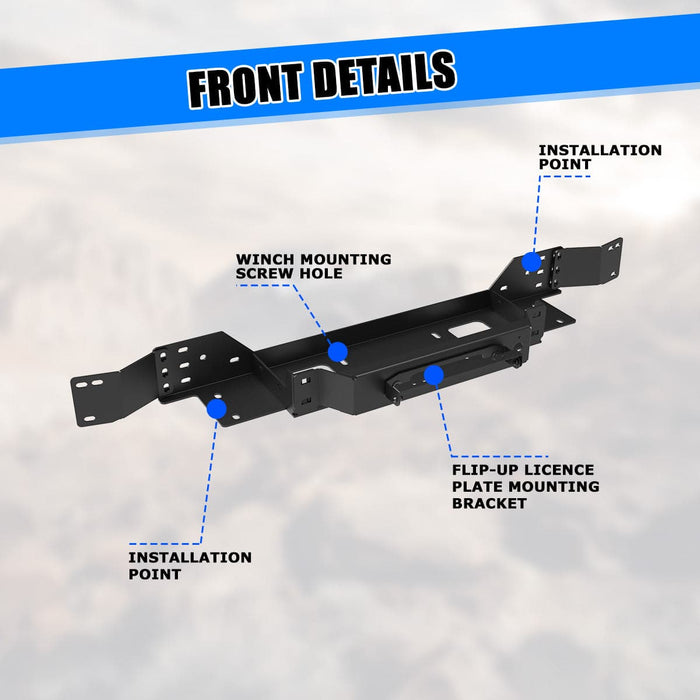 WOLFSTORM Front Bumper Winch Cradle Mount Plate Bracket Kit for 2014-2021 Toyota Tundra