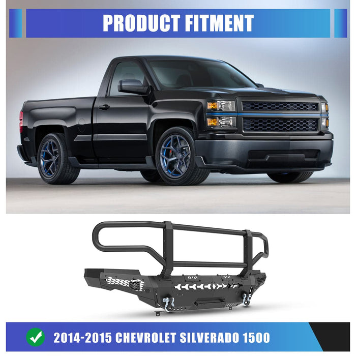 WOLFSTORM Front Bumper for 2014-2015 Chevy Silverado 1500