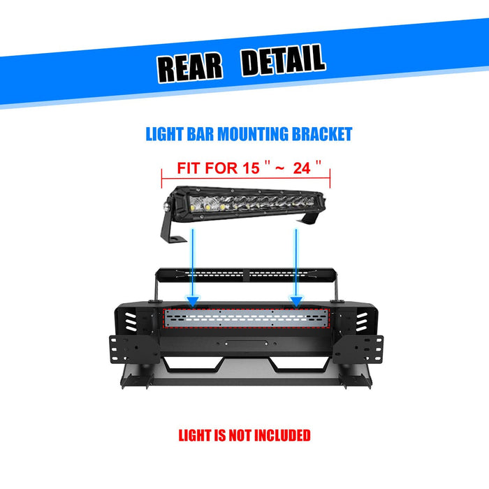 WOLFSTORM Heavy-Duty Steel Front Bumper for 2014-2021 Toyota Tundra