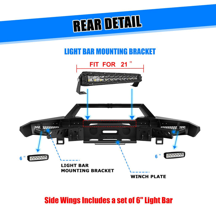 WOLFSTORM Front Bumper for Toyota Tundra 2022-2024 - WOLFSTORM