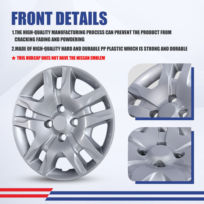 WOLFSTORM 4-Pack 16 Inch Wheel Rim Cover Hubcaps for 2007-2012 NISSAN SENTRA