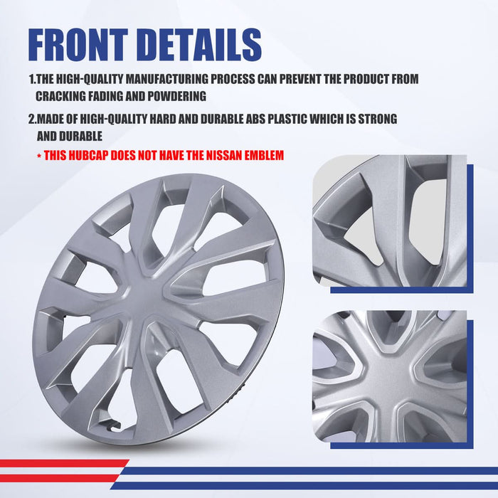 WOLFSTORM 4-Pack 16 Inch Wheel Rim Cover Hubcaps for 2014-2020 NISSAN ROGUE