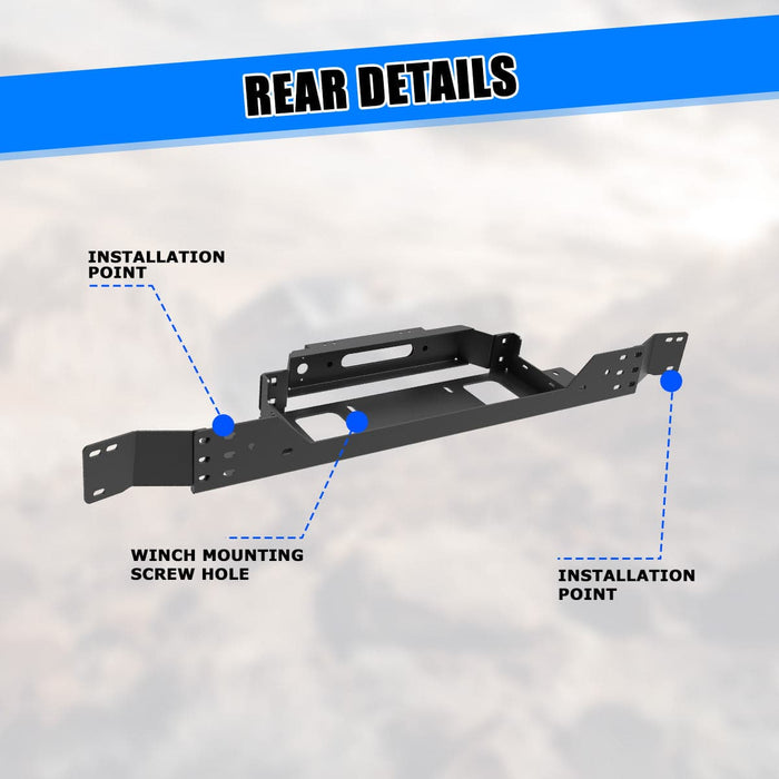 WOLFSTORM Front Bumper Winch Cradle Mount Plate Bracket Kit for 2014-2021 Toyota Tundra