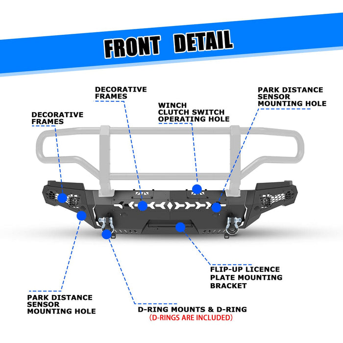 WOLFSTORM Front Bumper for 2014-2015 Chevy Silverado 1500