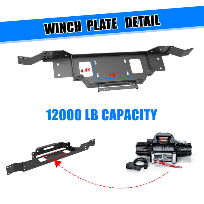 WOLFSTORM Front Bumper Winch Cradle Mount Plate Bracket Kit for 2014-2021 Toyota Tundra