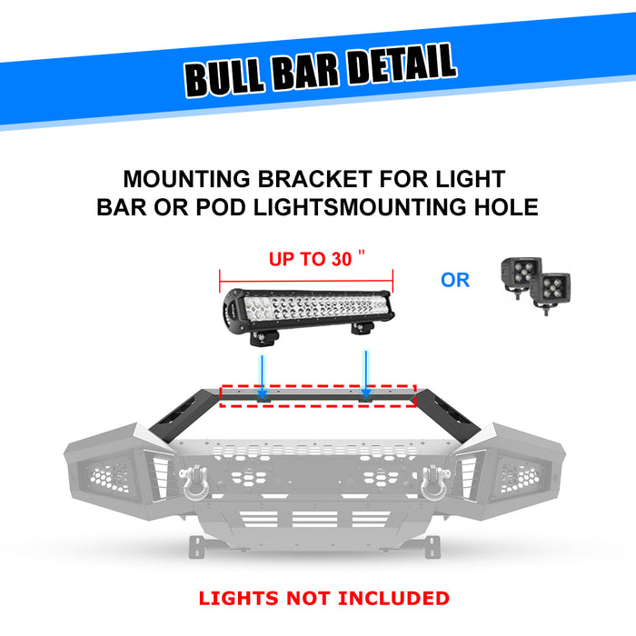 Parachoques delantero modular WOLFSTORM para Ram 1500 2013-2018 y modelo Ram 1500 Classic 2019-2024