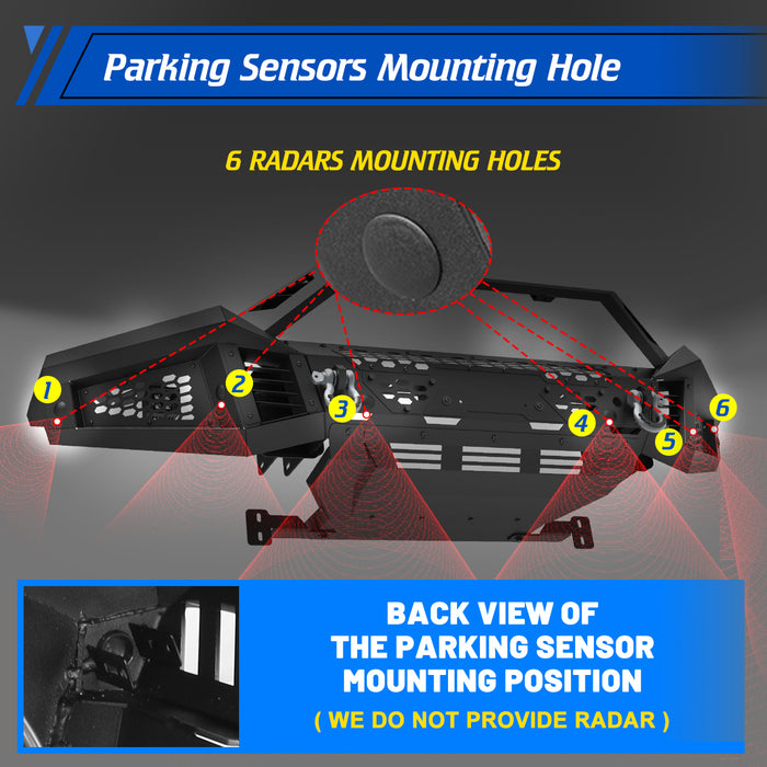 Parachoques delantero modular WOLFSTORM para Ram 1500 2013-2018 y modelo Ram 1500 Classic 2019-2024