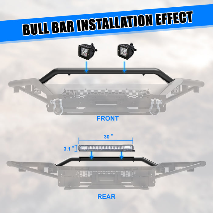 WOLFSTORM Front Bumper For Ford 2018 2019 2020 F-150 Pickup Trucks (Excluding Raptor)