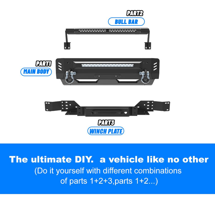 WOLFSTORM Heavy-Duty Steel Front Bumper for 2014-2021 Toyota Tundra