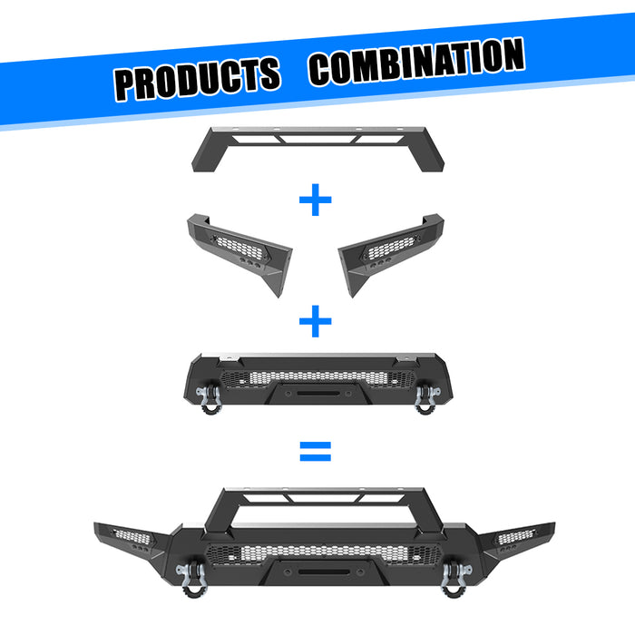 Parachoques delantero WOLFSTORM compatible con Toyota Tacoma 2016-2023.