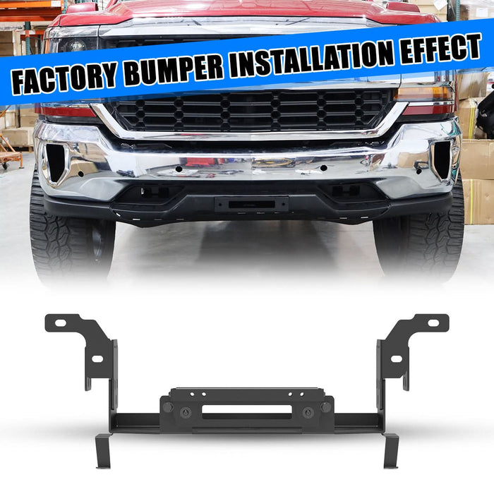 WOLFSTORM Front Hidden Winch Plate for 2016-2018 Chevy Silverado 1500