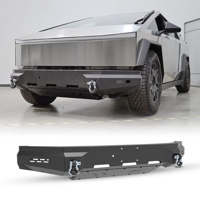 Front Bumper Assembly Fits for 2024 Tesla Cybertruck, A Set of 2 D-Rings Included, Optional Side Wings, Skid Plate, Rear Bumper