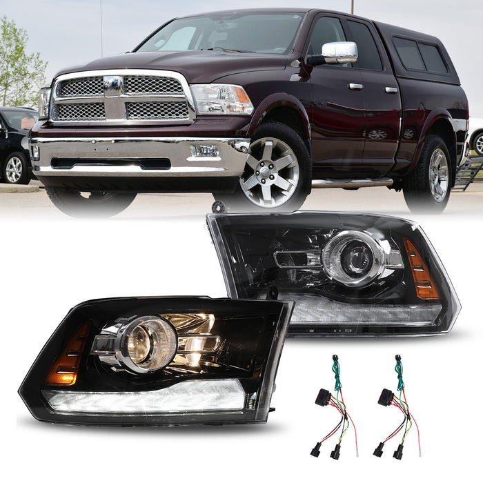 WOLFSTORM Headlight Assembly for 2009-2018 Dodge Ram 1500/2500/3500