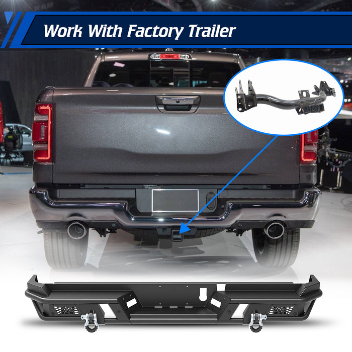 WOLFSTORM Rear Bumper for 2019-2023 Dodge Ram 1500