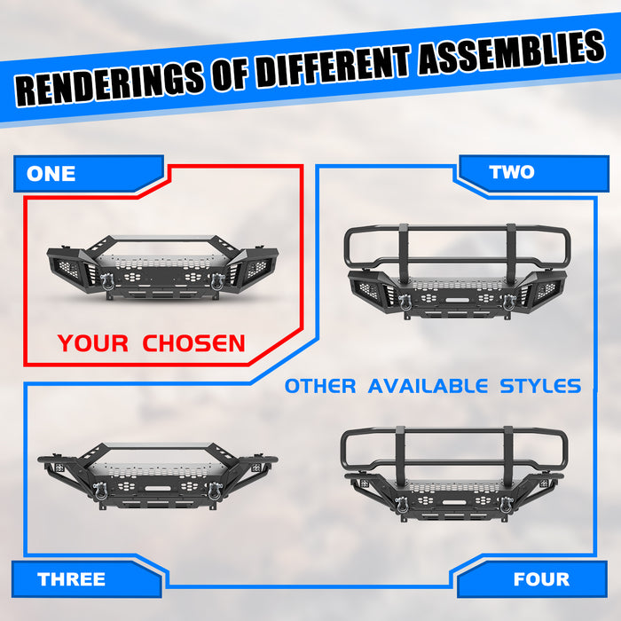 Parachoques delantero modular WOLFSTORM para Ram 1500 2013-2018 y modelo Ram 1500 Classic 2019-2024