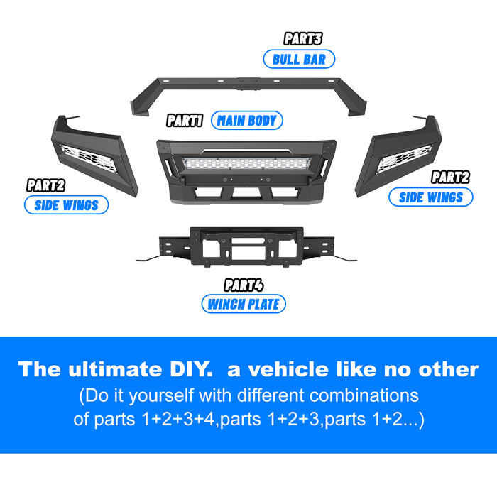 WOLFSTORM Front Bumper for 2005-2015 Toyota Tacoma