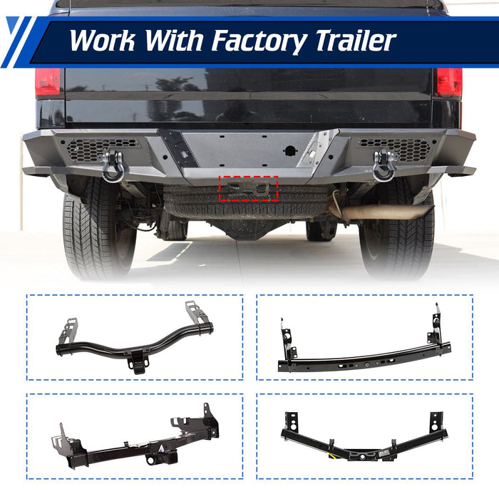 WOLFSTORM Rear Bumper for 2007-2018 Chevrolet Silverado 1500 and 2007-2018 GMC Sierra 1500