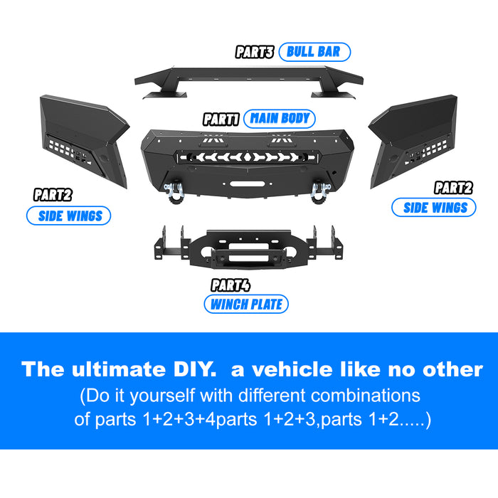 WOLFSTORM Front Bumper for 2019-2021 Chevy Silverado 1500 Pickup Truck