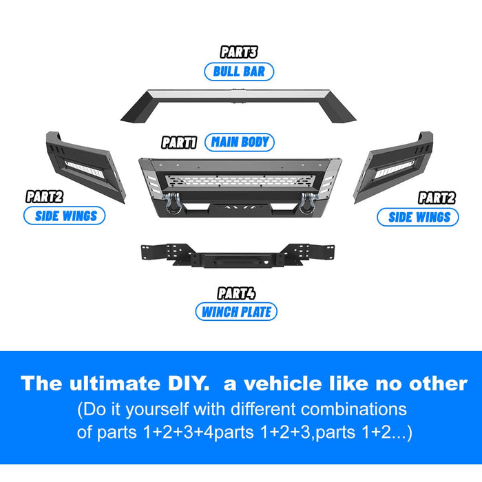 WOLFSTORM Front Bumper Winch Cradle Mount Plate Bracket Kit for 2014-2021 Toyota Tundra