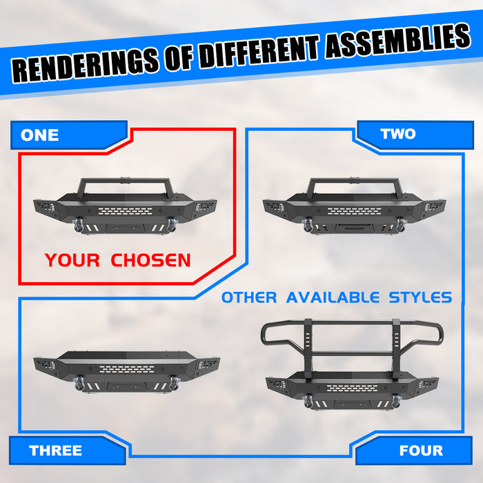 WOLFSTORM Front Bumper for 2020-2024 Chevy Silverado 2500/3500/2500 HD/3500 HD