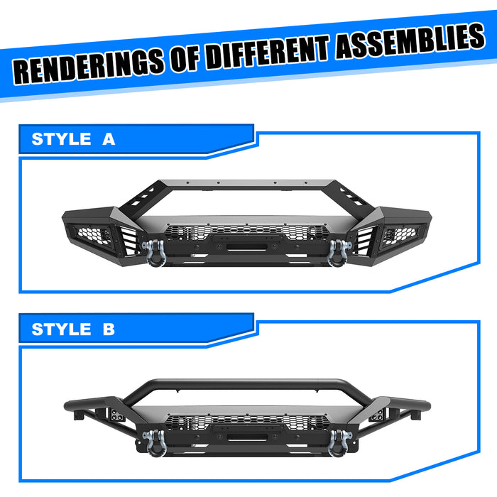 Parachoques delantero todoterreno WOLFSTORM para camionetas Ford F-150 2018 2019 2020 (excluyendo Raptor)