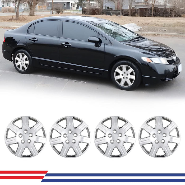 WOLFSTORM 4-Pack 16 Inch Wheel Rim Cover Hubcaps for 2006-2011 Honda Civic