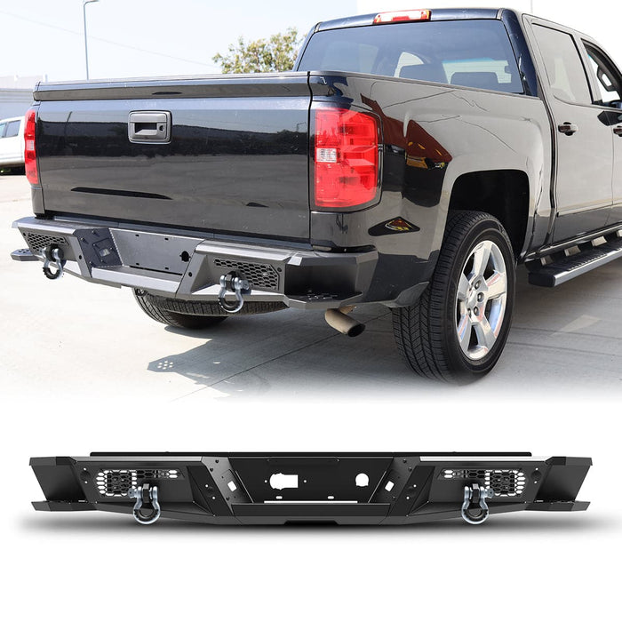 WOLFSTORM Rear Bumper for 2007-2018 Chevrolet Silverado 1500 and 2007-2018 GMC Sierra 1500