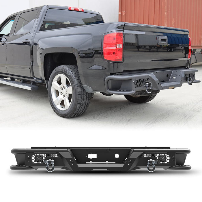 WOLFSTORM Rear Bumper for 2007-2018 Chevrolet Silverado 1500 and 2007-2018 GMC Sierra 1500