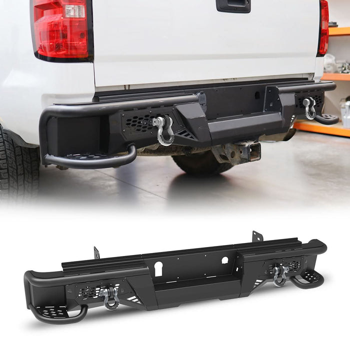 WOLFSTORM Rear Bumper for 2015-2019 Chevy Silverado 2500/3500/2500 HD/3500 HD & 2015-2019 GMC Sierra 2500/3500/2500 HD/3500 HD