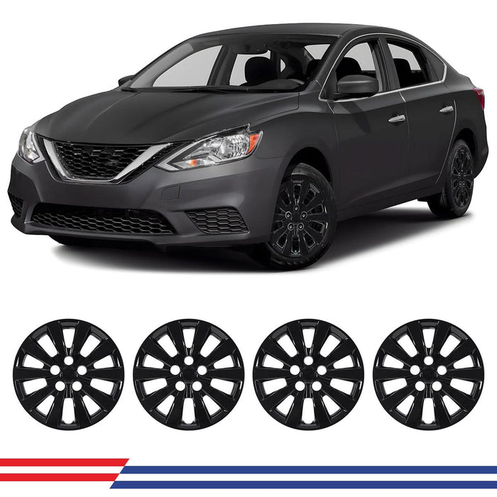 WOLFSTORM 4-Pack 16 Inch Wheel Rim Cover Hubcaps for 2013-2019 NISSAN SENTRA & 2011-2017 NISSAN LEAF