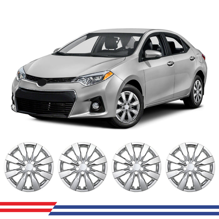 WOLFSTORM 4-Pack 16 Inch Wheel Rim Cover Hubcaps for TOYOTA COROLLA & TOYOTA MATRIX