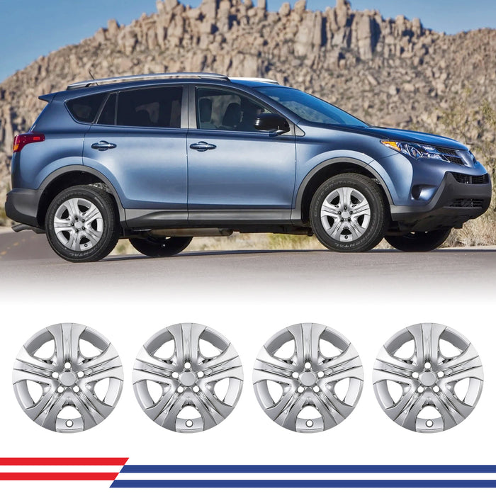 WOLFSTORM 4-Pack 17 Inch Wheel Rim Cover Hubcaps for 2013-2018 TOYOTA RAV4