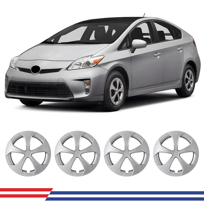 WOLFSTORM 4-Pack 16 Inch Wheel Rim Cover Hubcaps for 2010-15 TOYOTA PRIUS