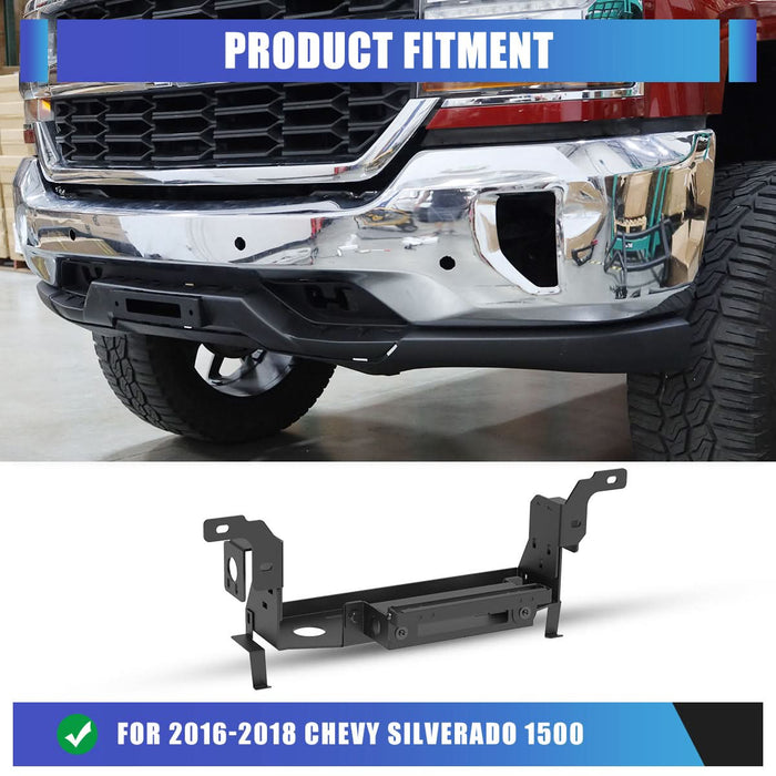 WOLFSTORM Front Hidden Winch Plate for 2016-2018 Chevy Silverado 1500