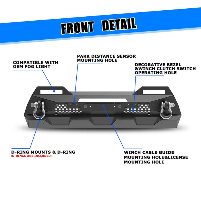 WOLFSTORM Front Bumper for 2024 2025Toyota Tacoma