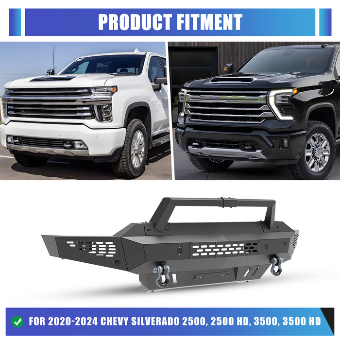 WOLFSTORM Front Bumper for 2020-2024 Chevy Silverado 2500/3500/2500 HD/3500 HD